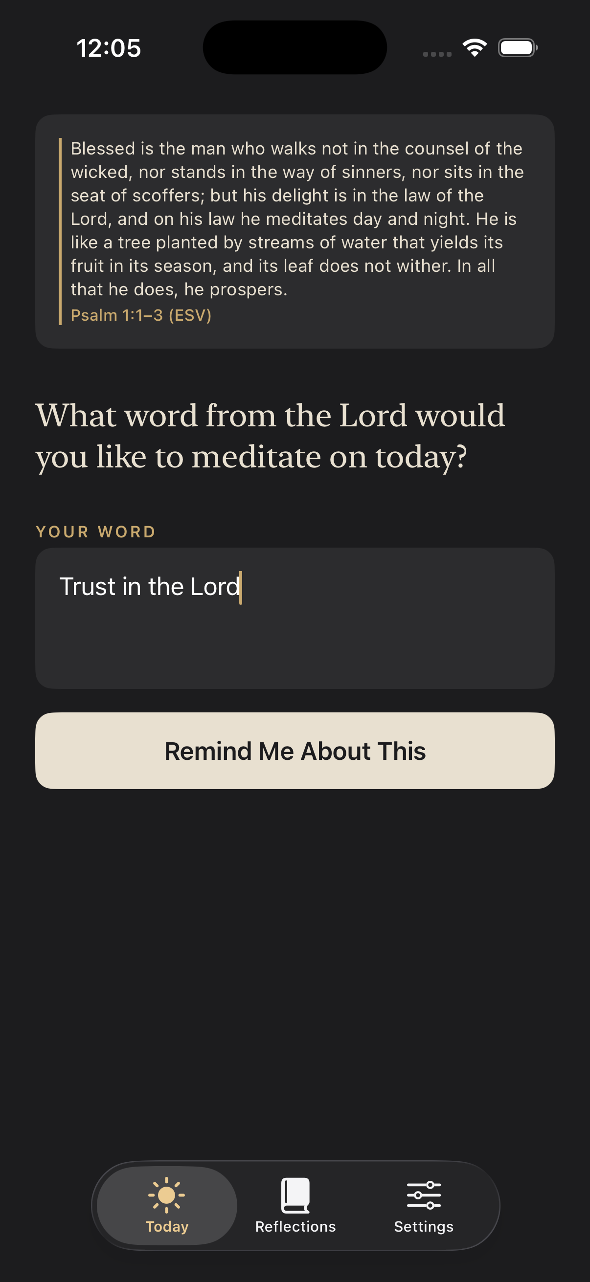 Entering a word in Planted